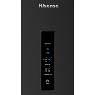 Hisense, NoFrost, 495 L, 200 cm, black - Refrigerator