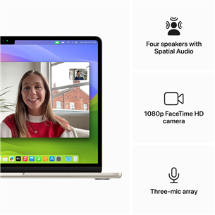 Apple MacBook Air 13'' (2024), M3 8C/10C, 16 GB, 512 GB, SWE, starlight - Notebook