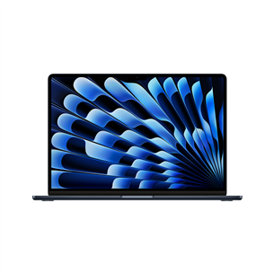 Apple MacBook Air 15'' (2024), M3 8C/10C, 8 GB, 256 GB, SWE, midnight - Nešiojamas kompiuteris MRYU3KS/A