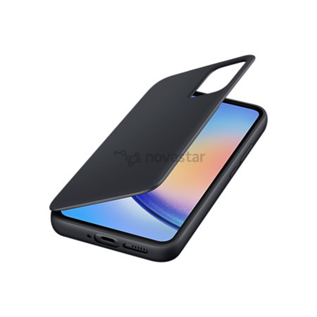 Samsung Smart View Wallet Case, Galaxy A55, juodas - Dėklas