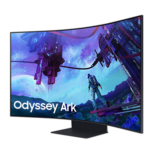 Samsung Odyssey Ark G97NC, 55'', UHD, LED VA, изогнутый, черный - Монитор LS55CG970NUXDU