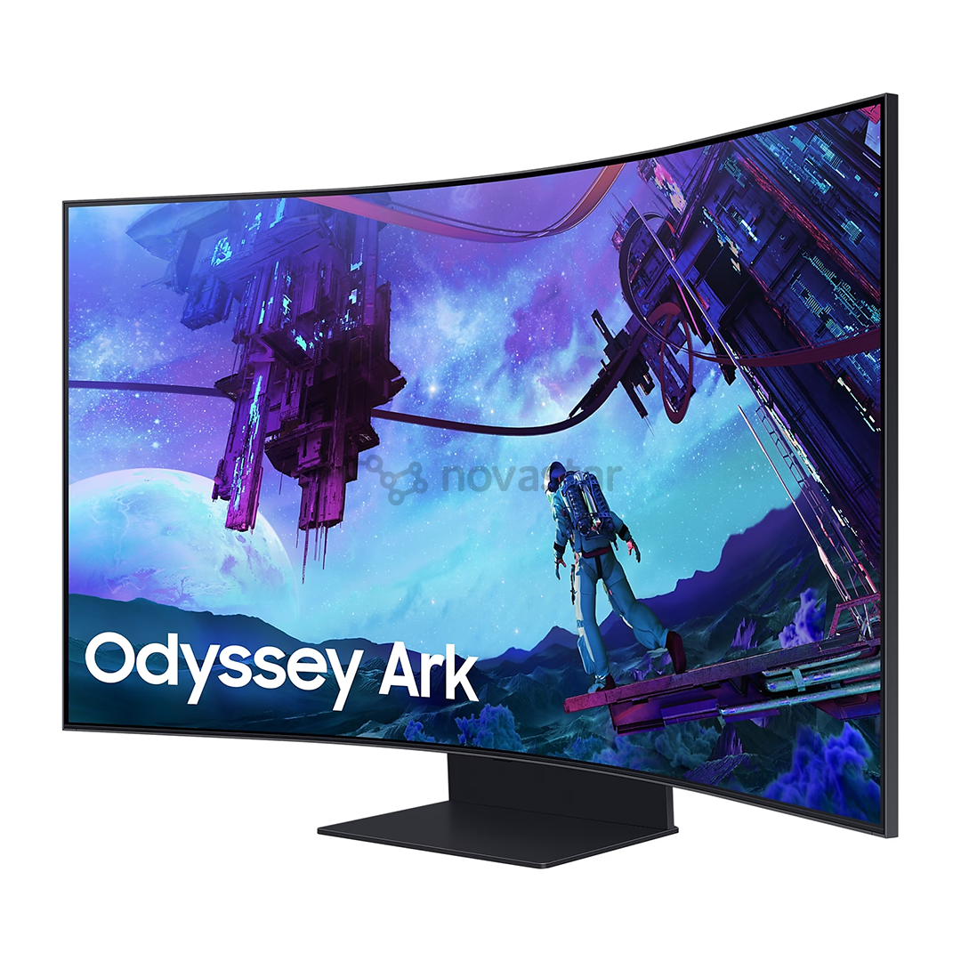 Monitorius Samsung Odyssey Ark G97NC, 55'', UHD, LED VA, lenktas, juodas