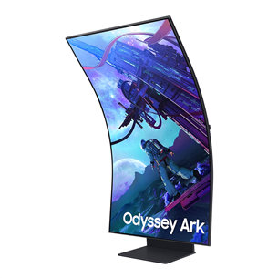 Monitorius Samsung Odyssey Ark G97NC, 55'', UHD, LED VA, lenktas, juodas