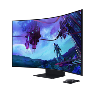 Samsung Odyssey Ark G97NC, 55'', UHD, LED VA, lenktas, juodas - Monitorius