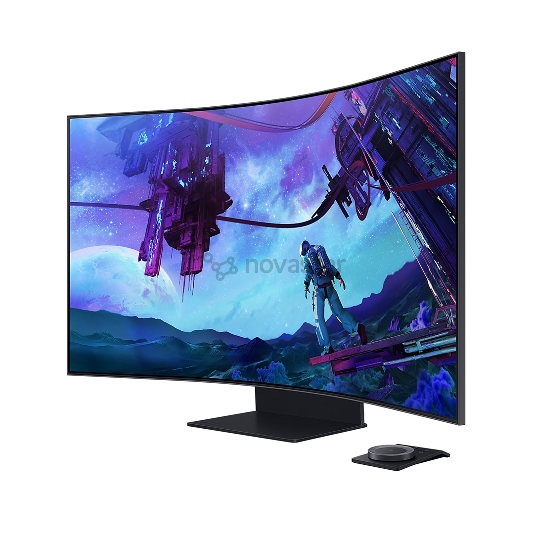 Monitorius Samsung Odyssey Ark G97NC, 55'', UHD, LED VA, lenktas, juodas