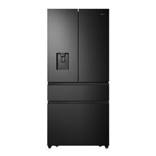 Hisense, NoFrost, 480 L, aukštis 182 cm, juodas - Šaldytuvas RF540N4WFE