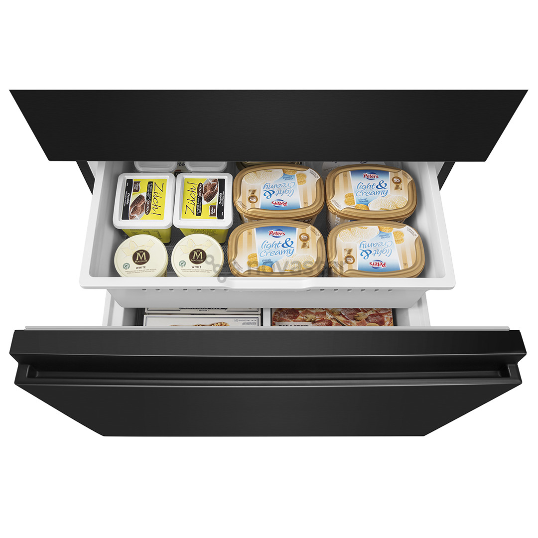 Hisense, NoFrost, 480 L, height 182 cm, black - SBS-Refrigerator