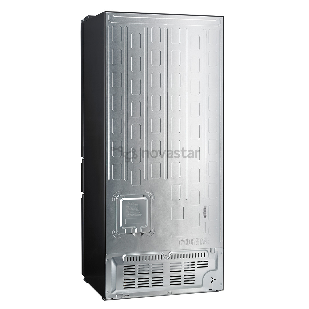 Hisense, NoFrost, 480 L, height 182 cm, black - SBS-Refrigerator