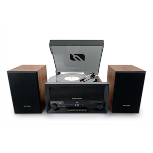 Muse MT-120 MB, CD, USB, Bluetooth, turntable, juodas/rudas - Muzikinis centras MT-120MB