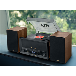 Muse MT-120 MB, CD, USB, Bluetooth, turntable, juodas/rudas - Muzikinis centras