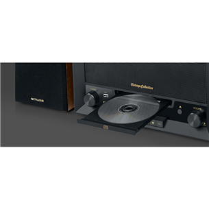 Muse MT-120 MB, CD, USB, Bluetooth, turntable, juodas/rudas - Muzikinis centras