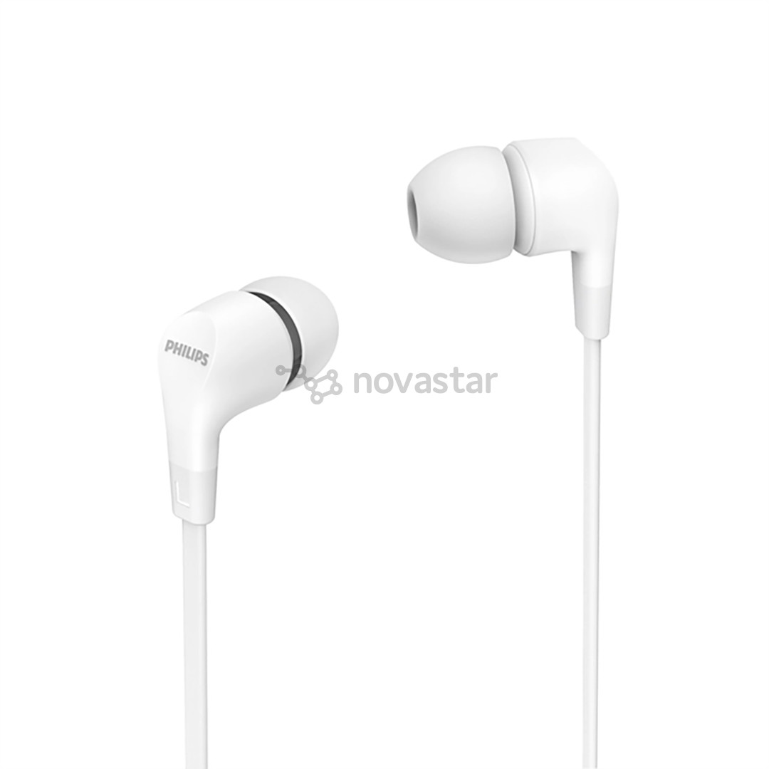 Philips TAE1105WT, 3.5 mm, white - Wired in-ear earbuds