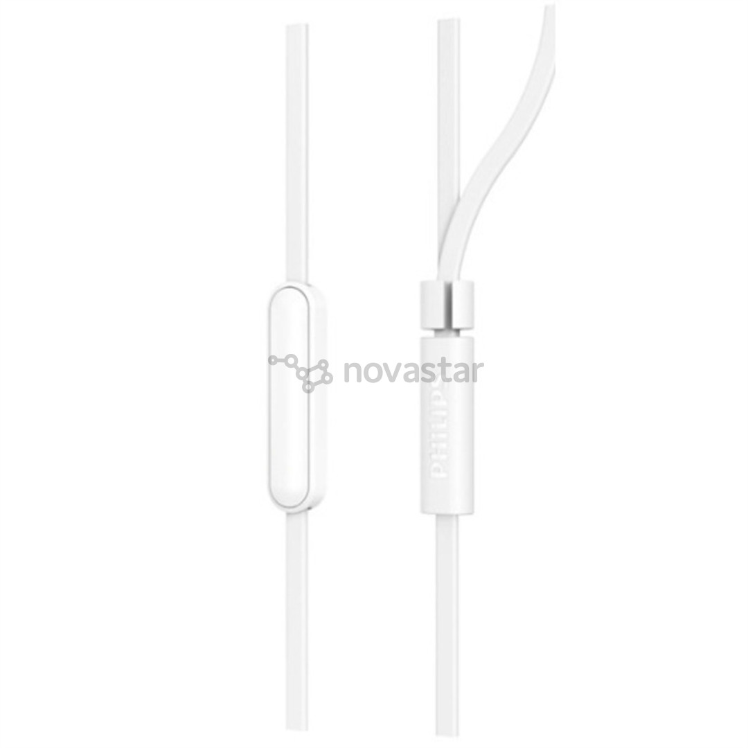 Philips TAE1105WT, 3.5 mm, white - Wired in-ear earbuds