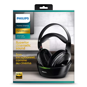 Philips SHD8850, juodos - Belaidės namų ausinės