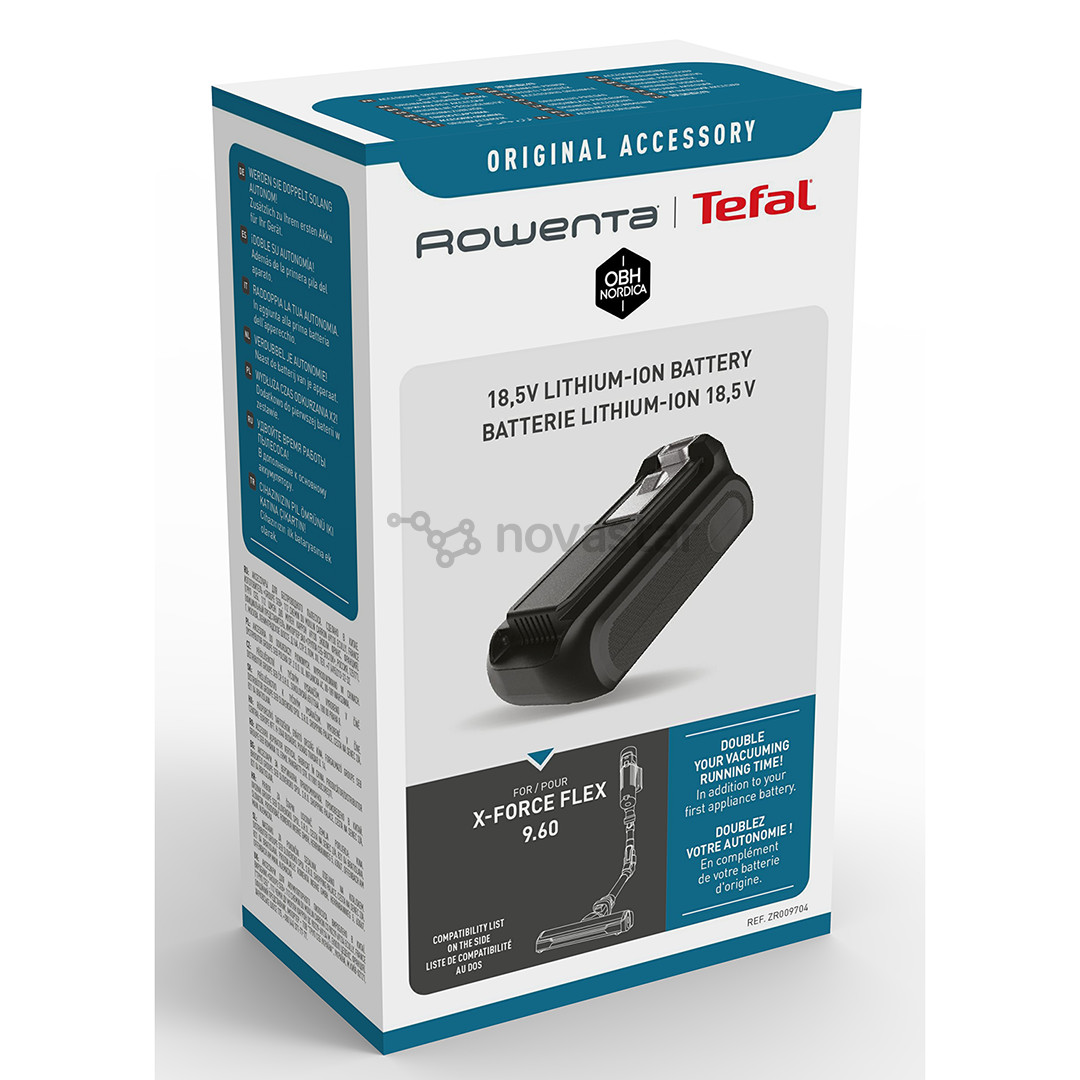 Belaidis dulkių siurblys + baterija Tefal X-Force Flex 9.60 Aqua, juodas