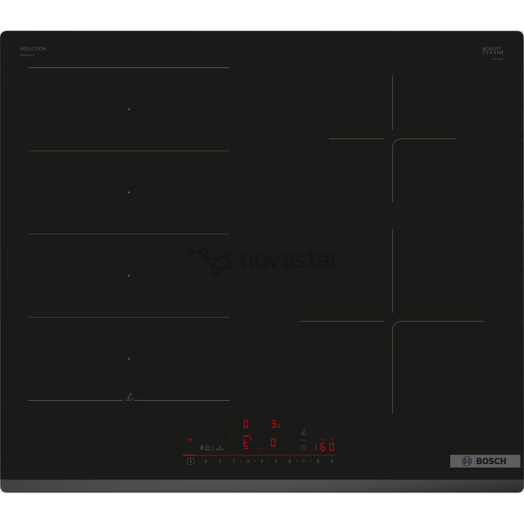Bosch, Series 6, frameless, black - Built-in induction hob