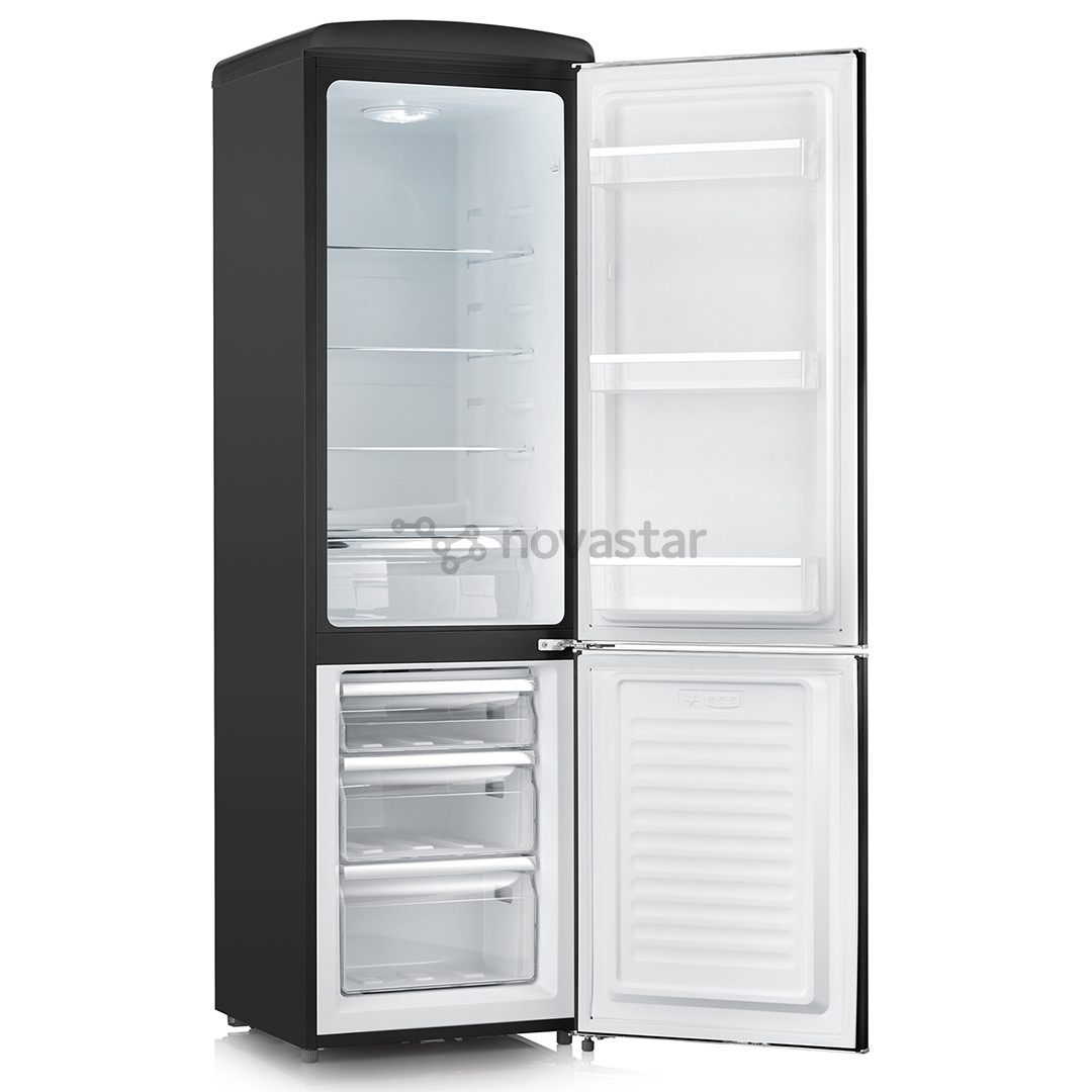 Severin, Retro, 244 L, aukštis 181 cm, juodas - Šaldytuvas