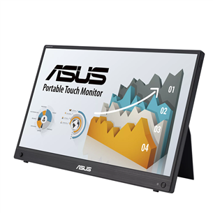 Asus ZenScreen MB16AHT, 15,6", Full HD, LED IPS, jutiklinis, juodas - Monitorius