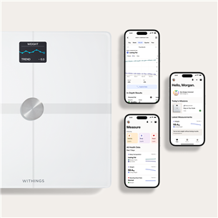 Withings Body Smart, baltos - Diagnostinės svarstyklės