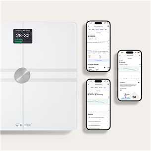 Withings Body Comp, baltos - Diagnostinės svarstyklės