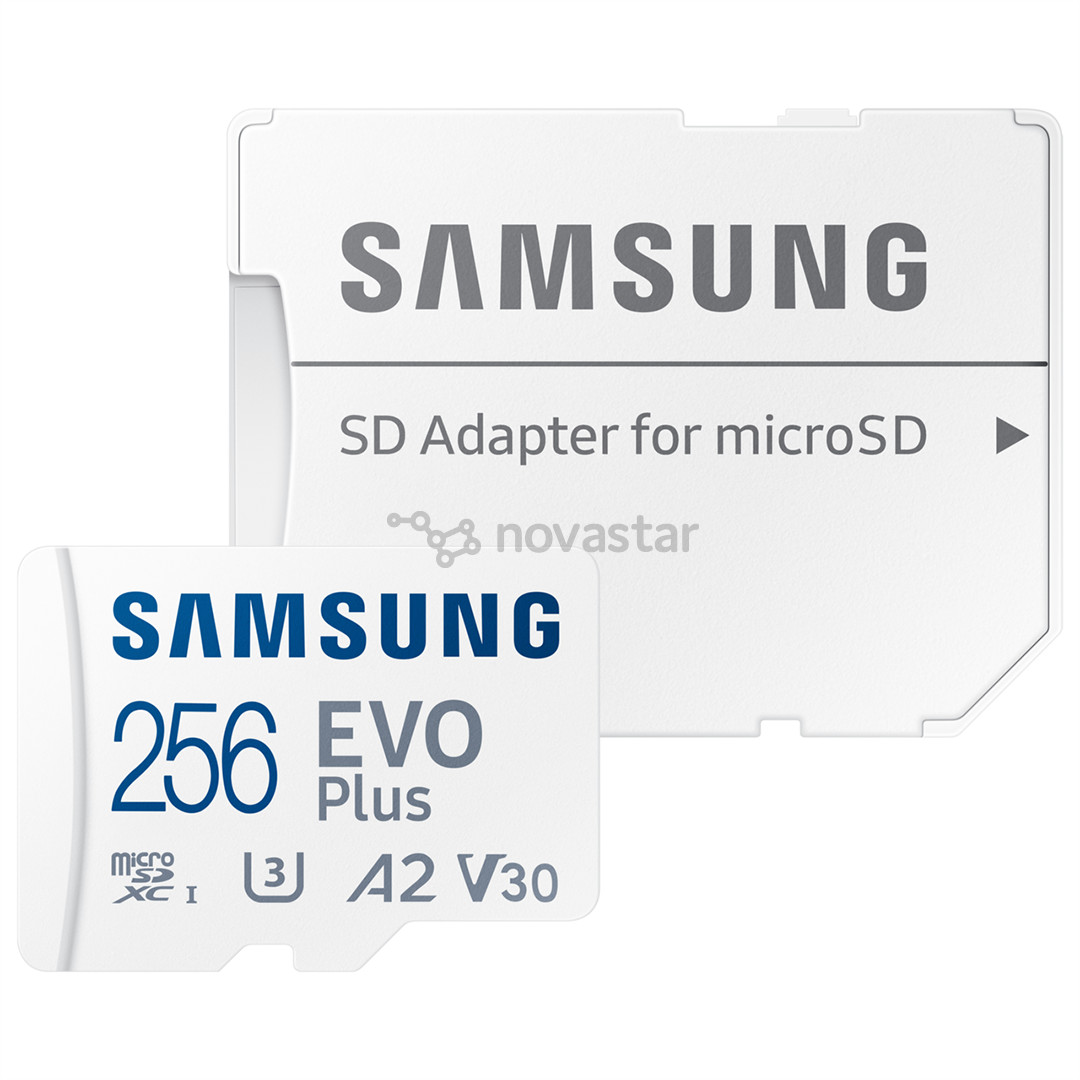Samsung EVO Plus, microSDXC, 256 GB, balta - Atminties kortelė ir adapteris
