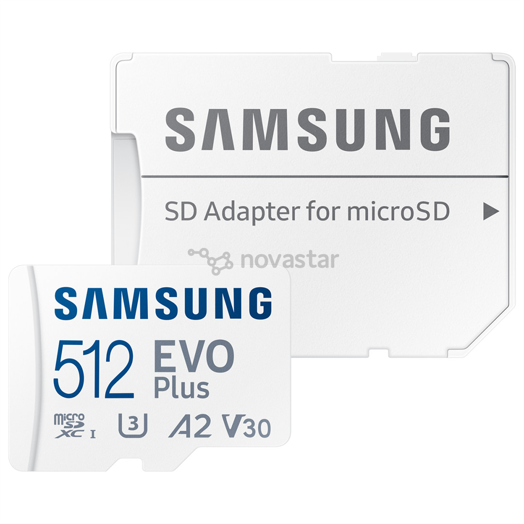 Samsung EVO Plus, microSDXC, 512 GB, balta - Atminties kortelė ir adapteris