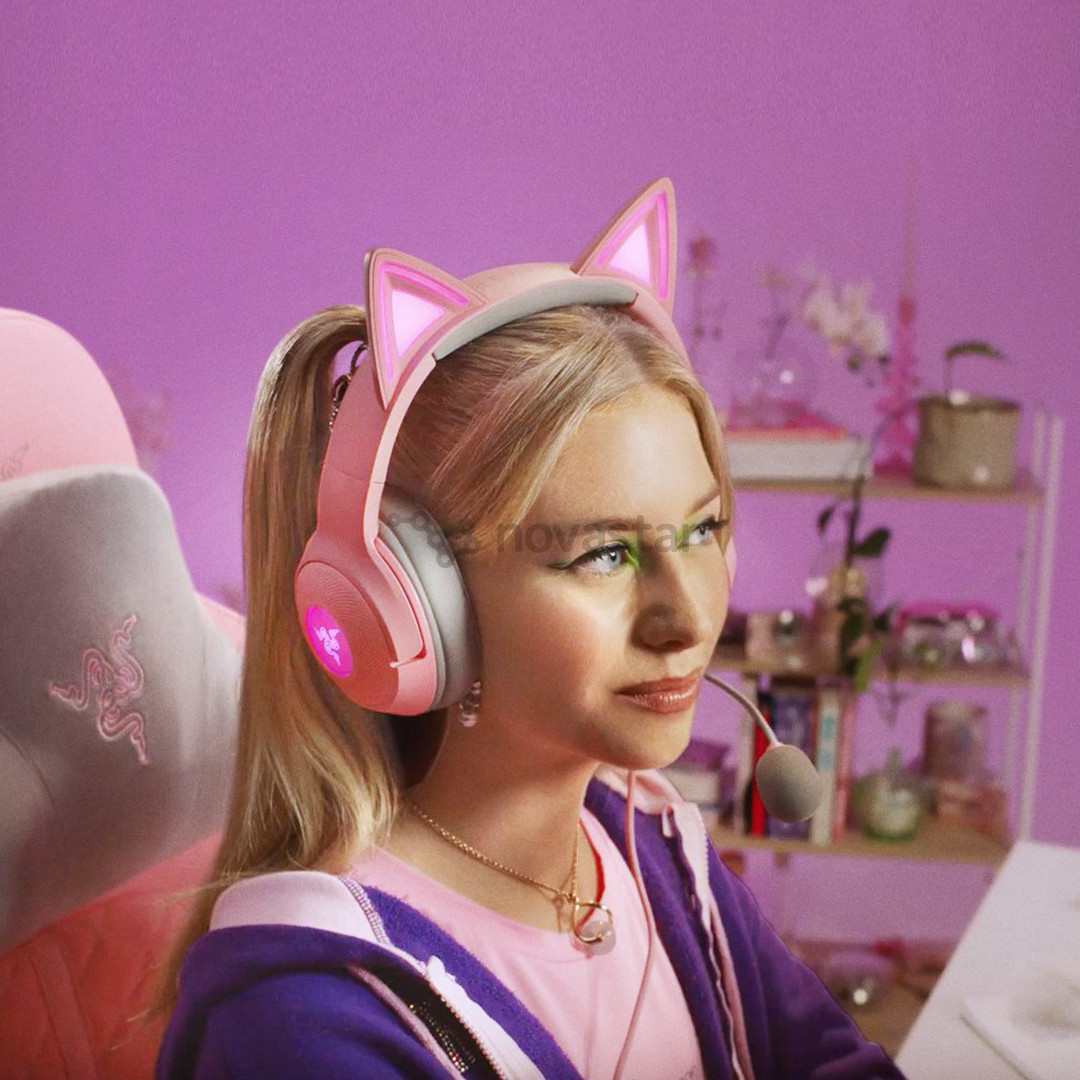 Razer Kraken Kitty V2, rožinės - Ausinės