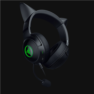 Razer Kraken Kitty V2, juodos - Ausinės