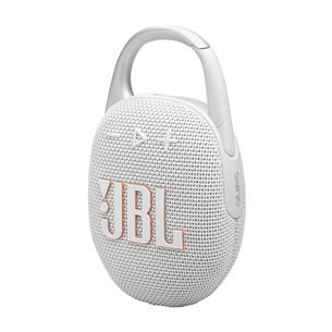 JBL Clip 5, balta - Belaidė kolonėlė JBLCLIP5WHT