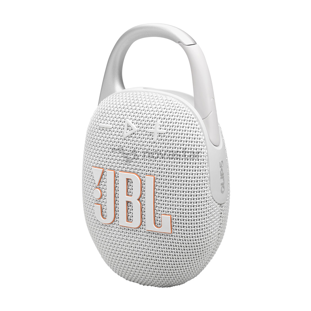 JBL Clip 5, white - Portable Wireless Speaker
