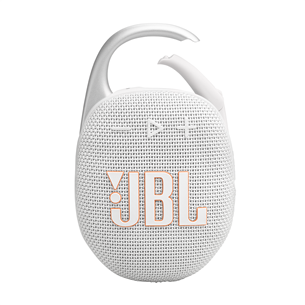 JBL Clip 5, balta - Belaidė kolonėlė