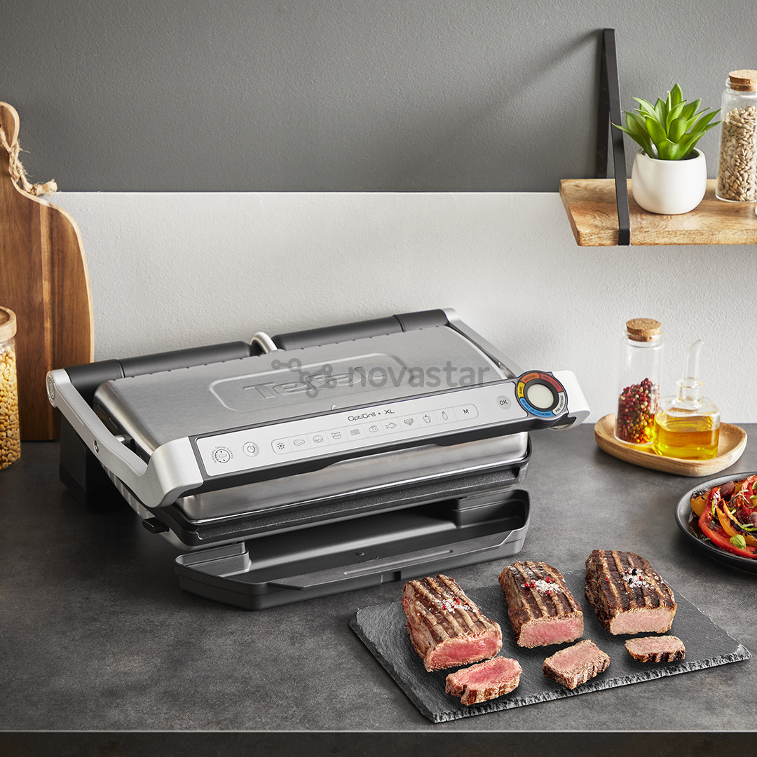 Tefal OptiGrill+ XL, 2000 W, nerūdijančio plieno - Elektrinis grilis