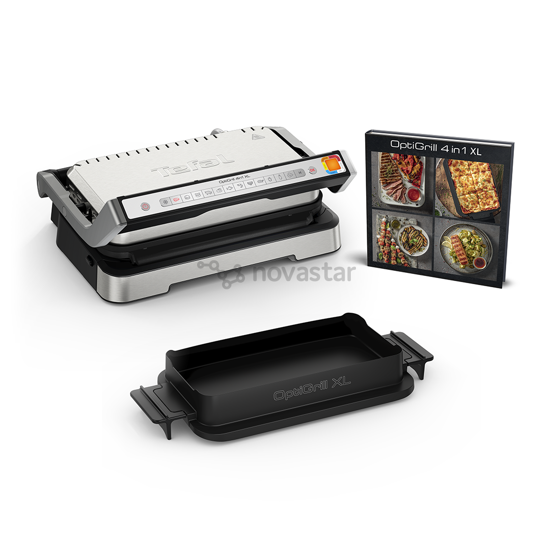 Elektrinis grilis Tefal OptiGrill 4in1 XL, 2200 W, nerūdijančio plieno