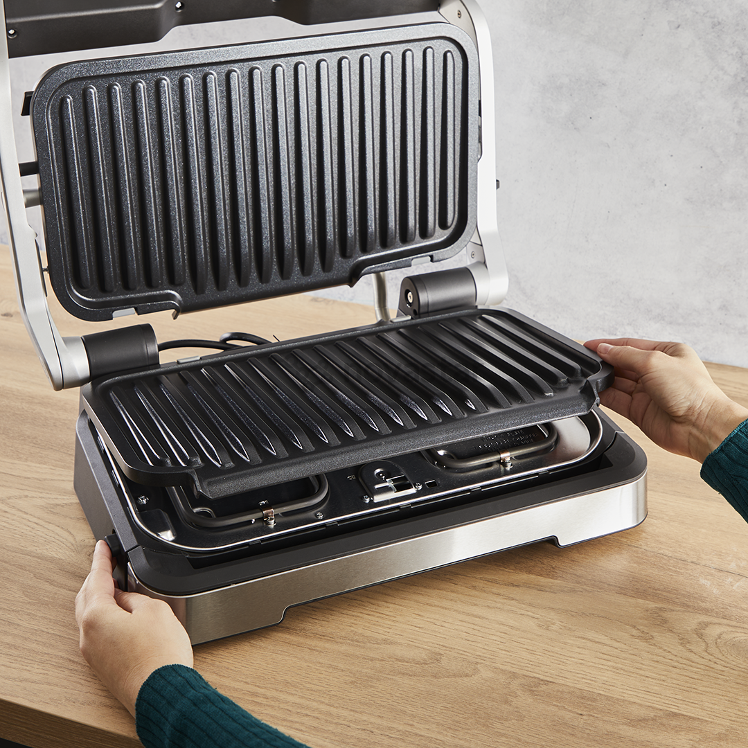 Elektrinis grilis Tefal OptiGrill 4in1 XL, 2200 W, nerūdijančio plieno