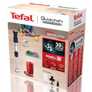 Tefal Quickchef+, 1000 W, stainless steel - Hand blender