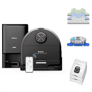 Tefal X-PLORER Serie 220+ Animal & Allergy, juodas - Dulkių siurblys robotas