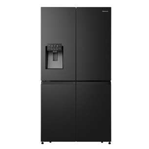 Hisense, Total NoFrost, 584 L, 179 cm, black - SBS Refrigerator