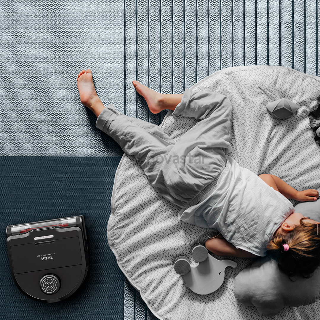 Tefal X-PLORER Serie 240+ AI, Animal & Allergy, juodas - Dulkių siurblys robotas