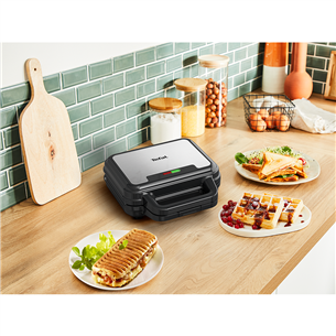 Tefal UltraCompact 3in1, grey/black - Waffle Maker, Sandwich Maker & Panini Press