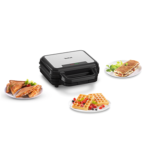 Tefal UltraCompact 3in1, grey/black - Waffle Maker, Sandwich Maker & Panini Press