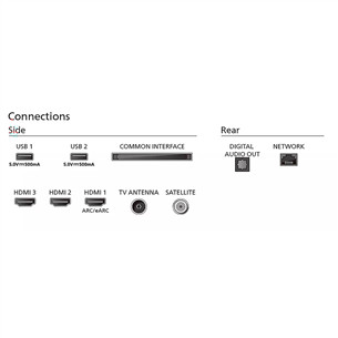 Philips PUS7009, 65'', 4K UHD, LED LCD, juodas - Televizorius