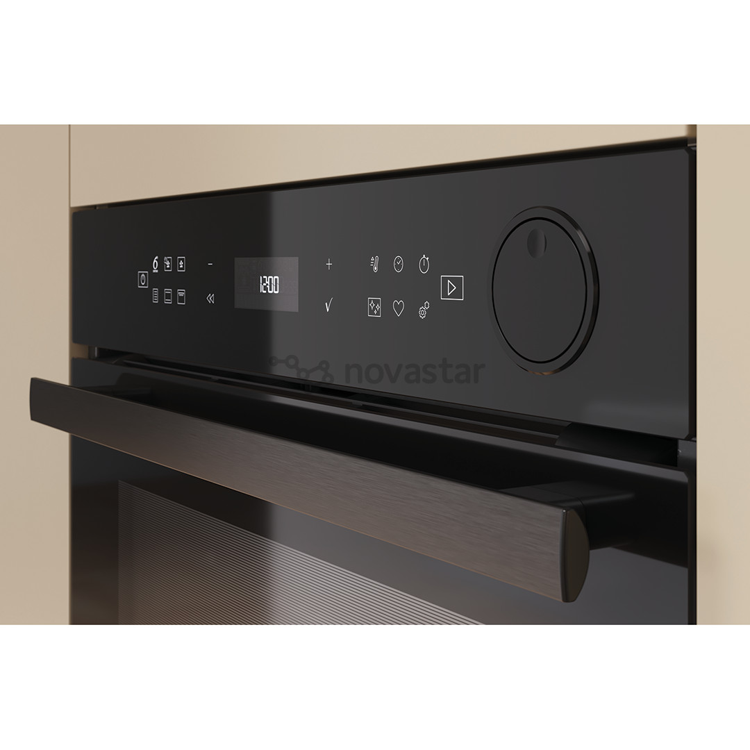 Whirlpool, 73 л, пиролитическая очистка, черный - Интегрируемый духовой шкаф