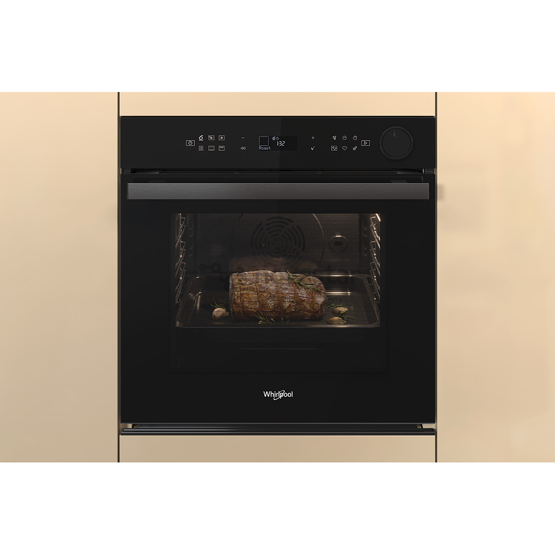 Whirlpool, 73 л, пиролитическая очистка, черный - Интегрируемый духовой шкаф