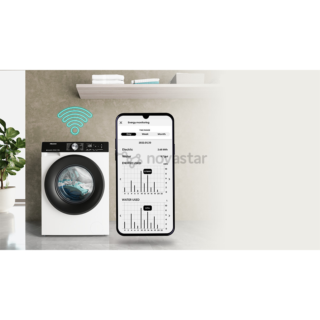 Hisense, 8 kg, depth 48 cm, 1400 rpm - Front load washing machine