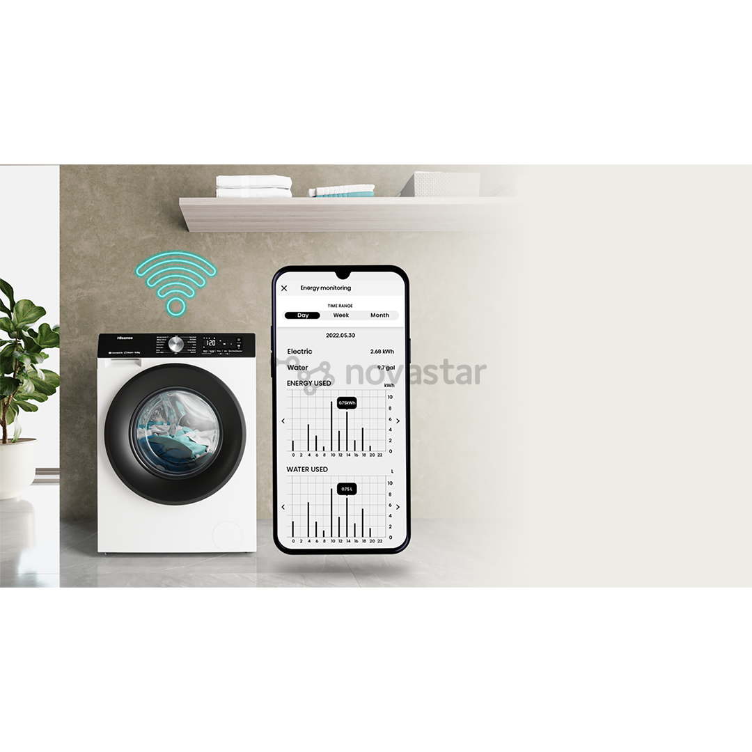 Hisense, 8 kg, depth 48 cm, 1400 rpm - Front load washing machine