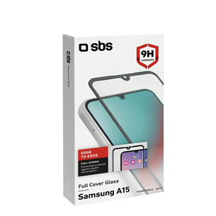 SBS Full Cover Glass Screen Protector, Samsung Galaxy A15 - Ekrano apsauga