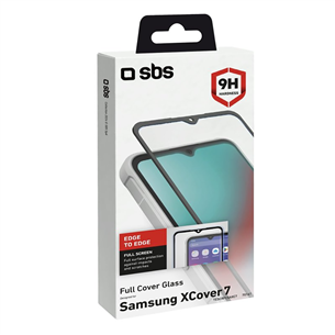 SBS Full Cover Glass Screen Protector, Samsung Galaxy XCover 7 - Ekrano apsauga