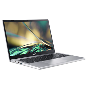 Acer Aspire 3, 15.6", Ryzen 5, 8 GB, 256 GB, SWE, sidabrinis - Nešiojamas kompiuteris