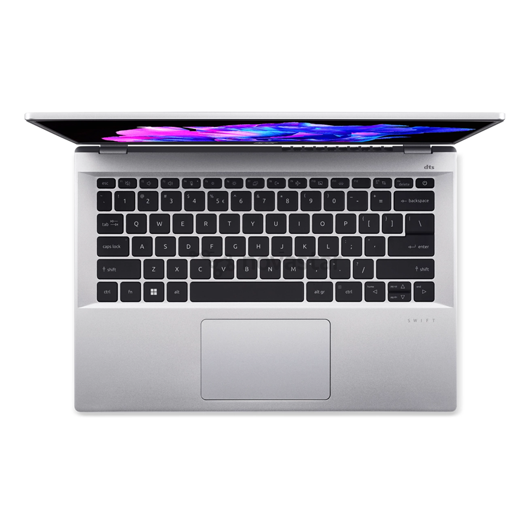Nešiojamas kompiuteris Acer Swift Go OLED, 14", 2.8K, i7, 16 GB, 1 TB, ENG, sidabro spalvos