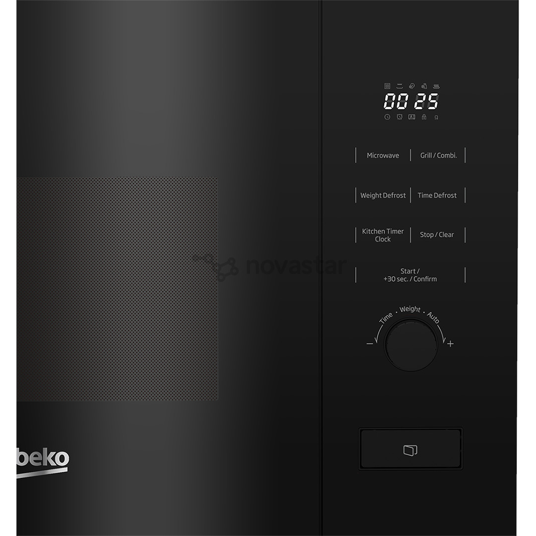 Beko, 20 L, 800 W, juoda - Įmontuojama mikrobangų krosnelė